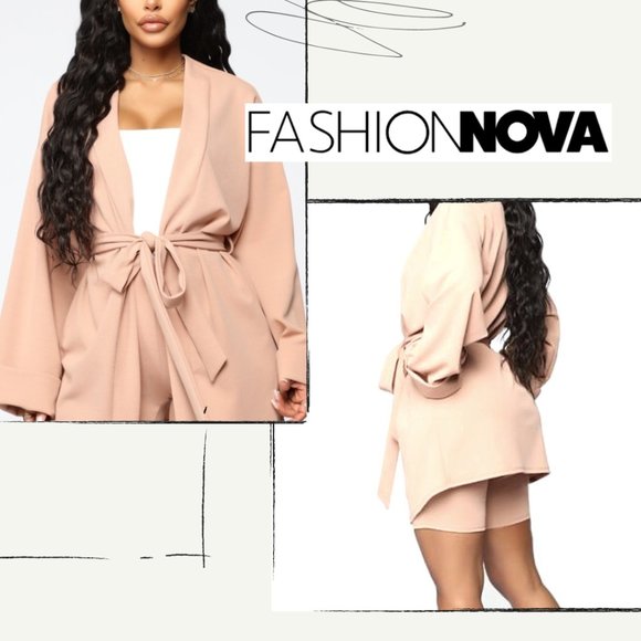 Oversized jacket Taupe bell sleeves - Picture 1 of 6